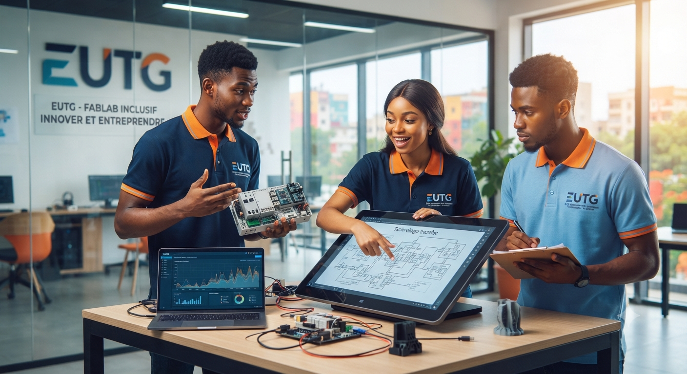 les étudiants de l'EUTG en FabLab